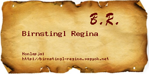 Birnstingl Regina névjegykártya